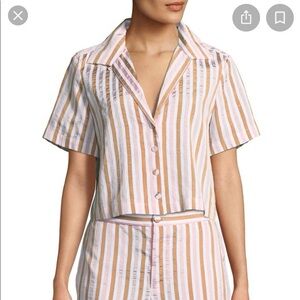 FRAME seersucker striped two piece set XL